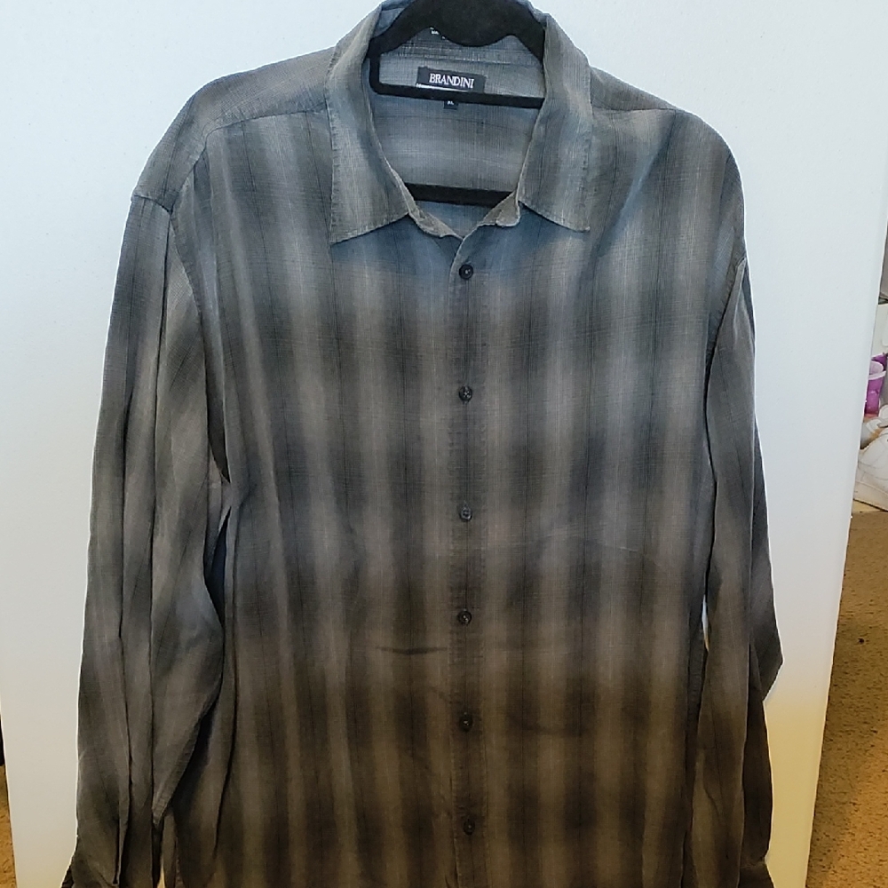 Gray Casual Button Down Shirt